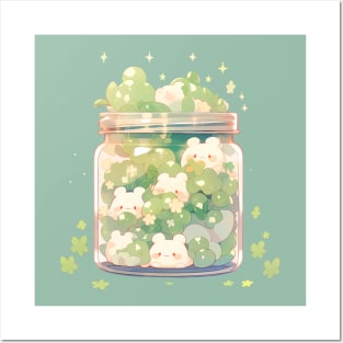 Adorable Bear Animals In a Jar | Kawaii Gummy Delight Posters and Art